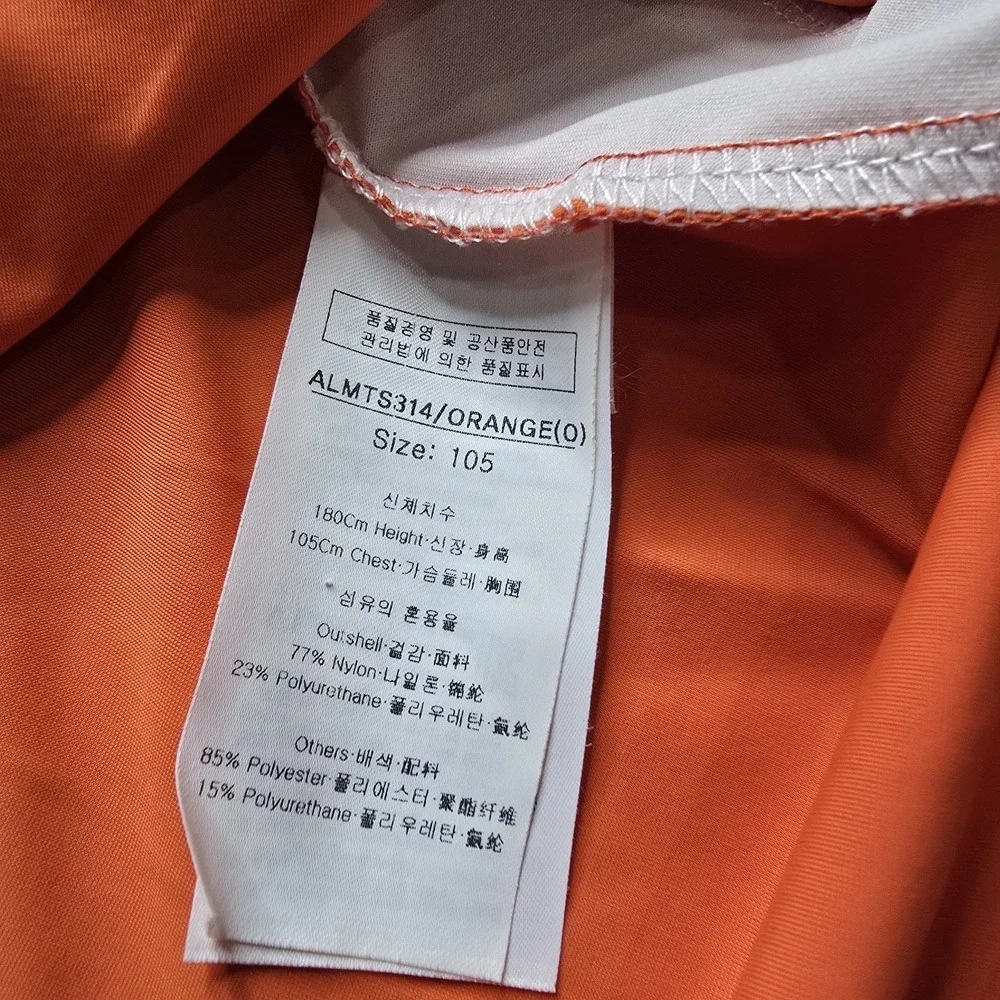 Louis Castel Pullover Shirt Mens Size 105 Orange Long Sleeve 1/4 Zip Golf